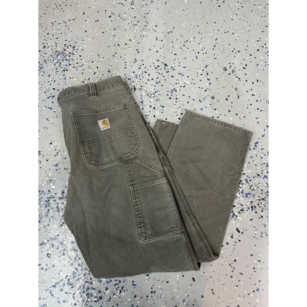 Carhartt Relaxed Fit Carpenter Pants Workwear Utility Brown 34x30‎